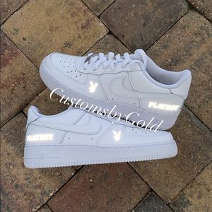 Reflective playboy Customs Nike Air force 1